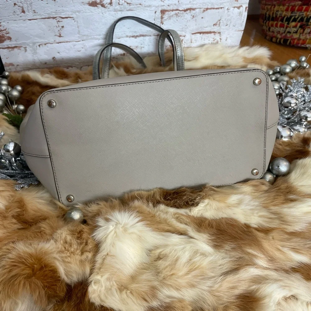 Kate Spade Taupe Tote with Metallic Straps